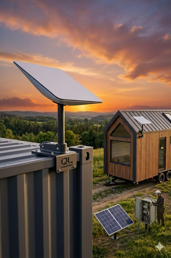 コンテナハウスとスーパーハウスに設置されたスターリンク